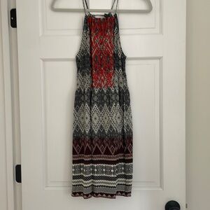 THML halter dress with embroidered bodice detail